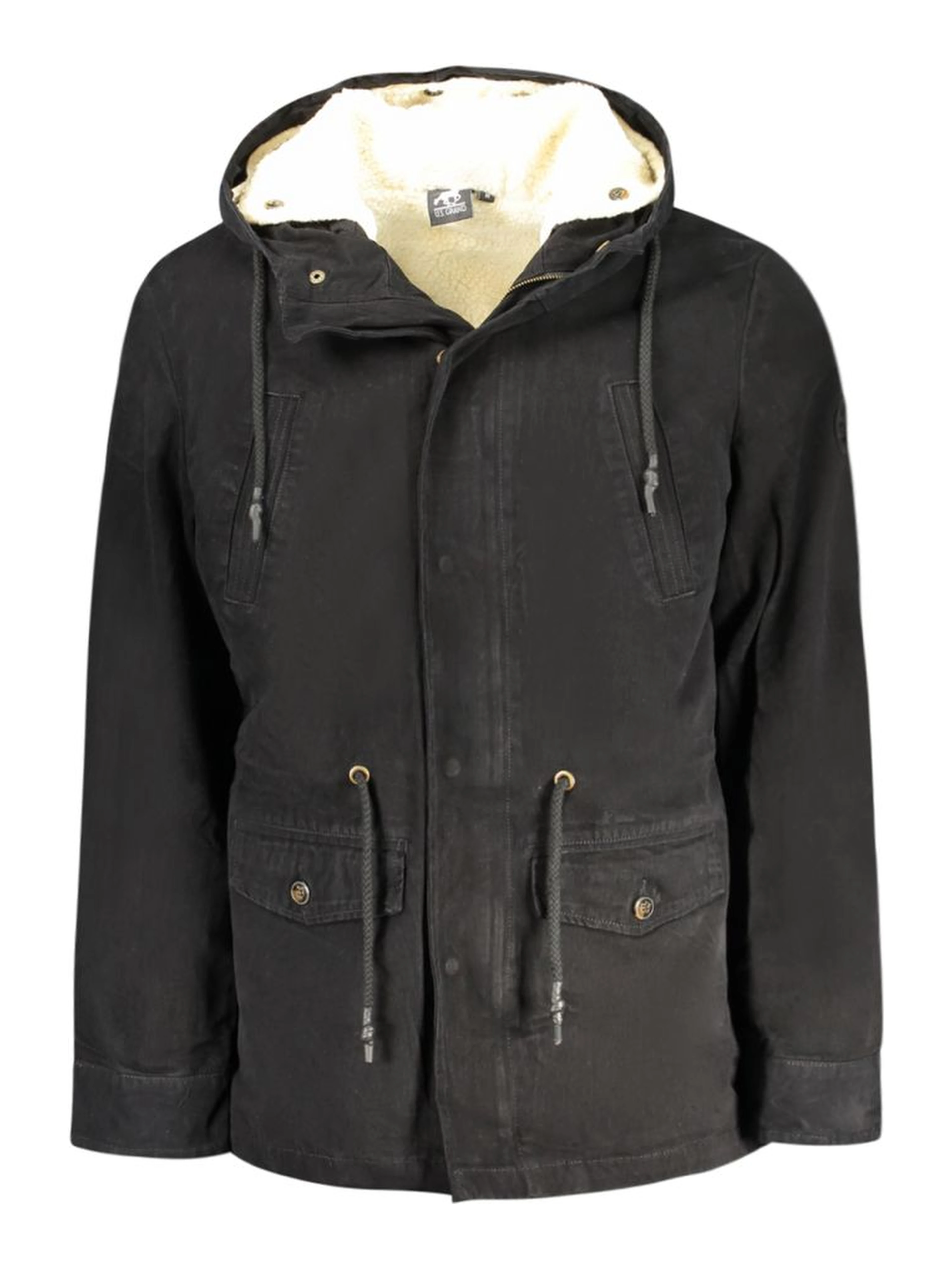 Nero Polyester Men's Parka Jacket