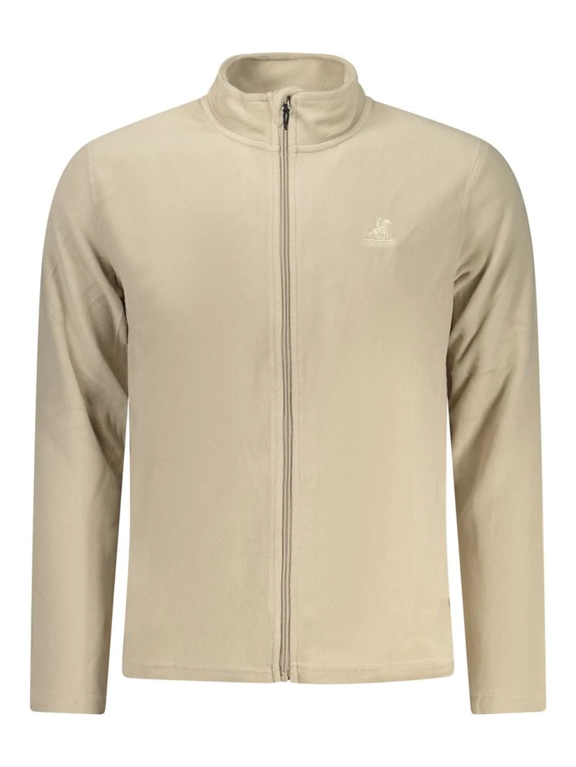 Beige Polyester Mens Sweatshirt
