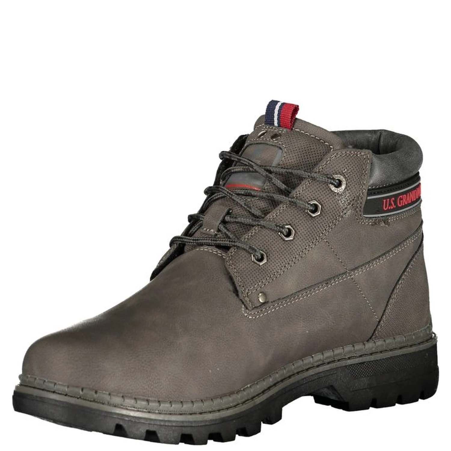 Grigio Polyurethane Men Ankle Boot