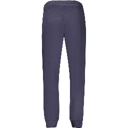 Blue Polyester Men's Sweatpants