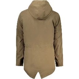 Verde Polyester Men's Parka Jacket
