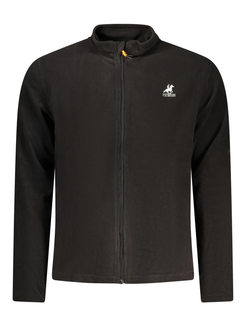 Black Polyester Men's Sweatshirt