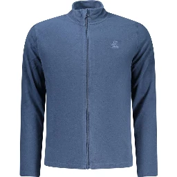 Blue Polyester Men Sweatshirt