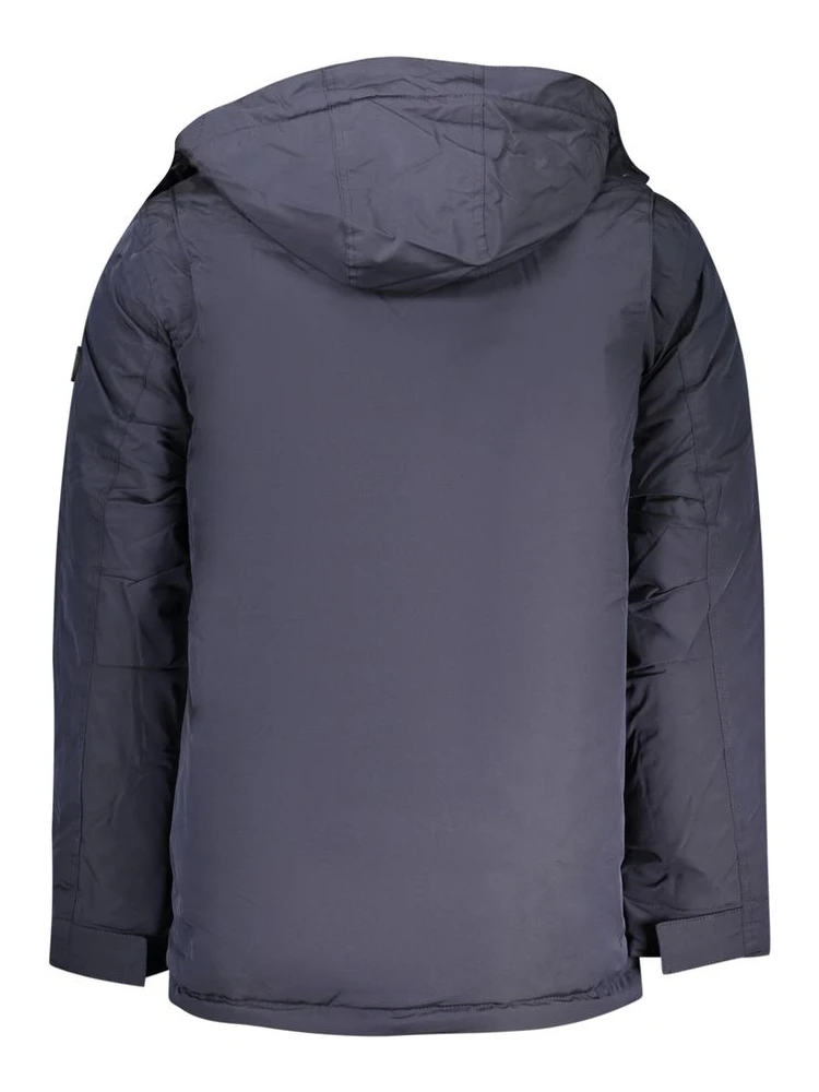Blue Polyester Men's Parka Jacket alternative