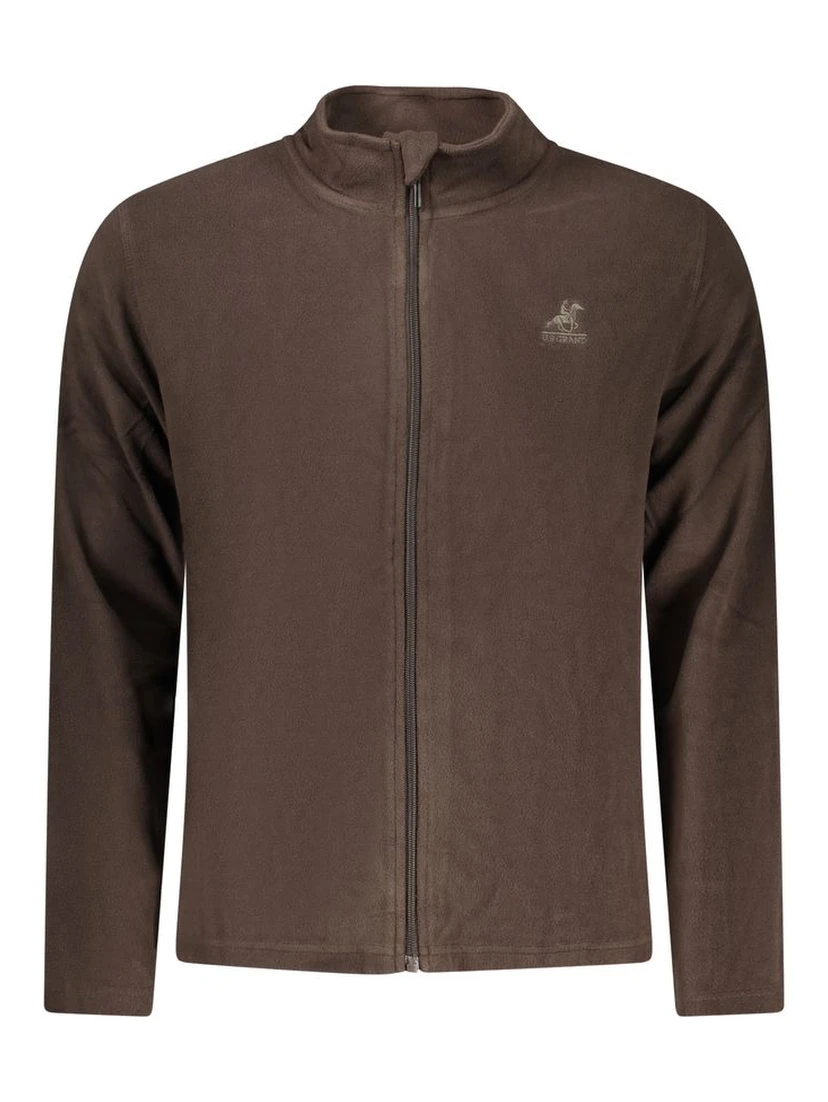 Marrone Polyester Men Sweatshirt