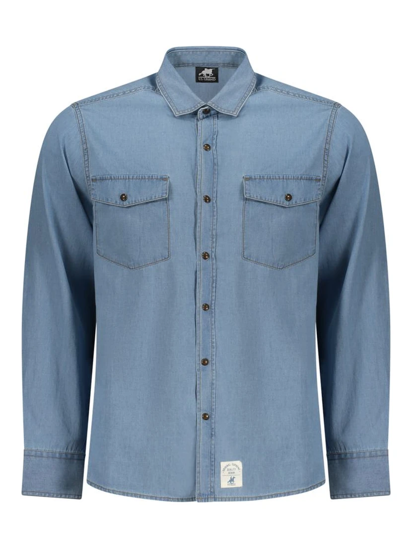 Azzurro Cotton Mens Shirt