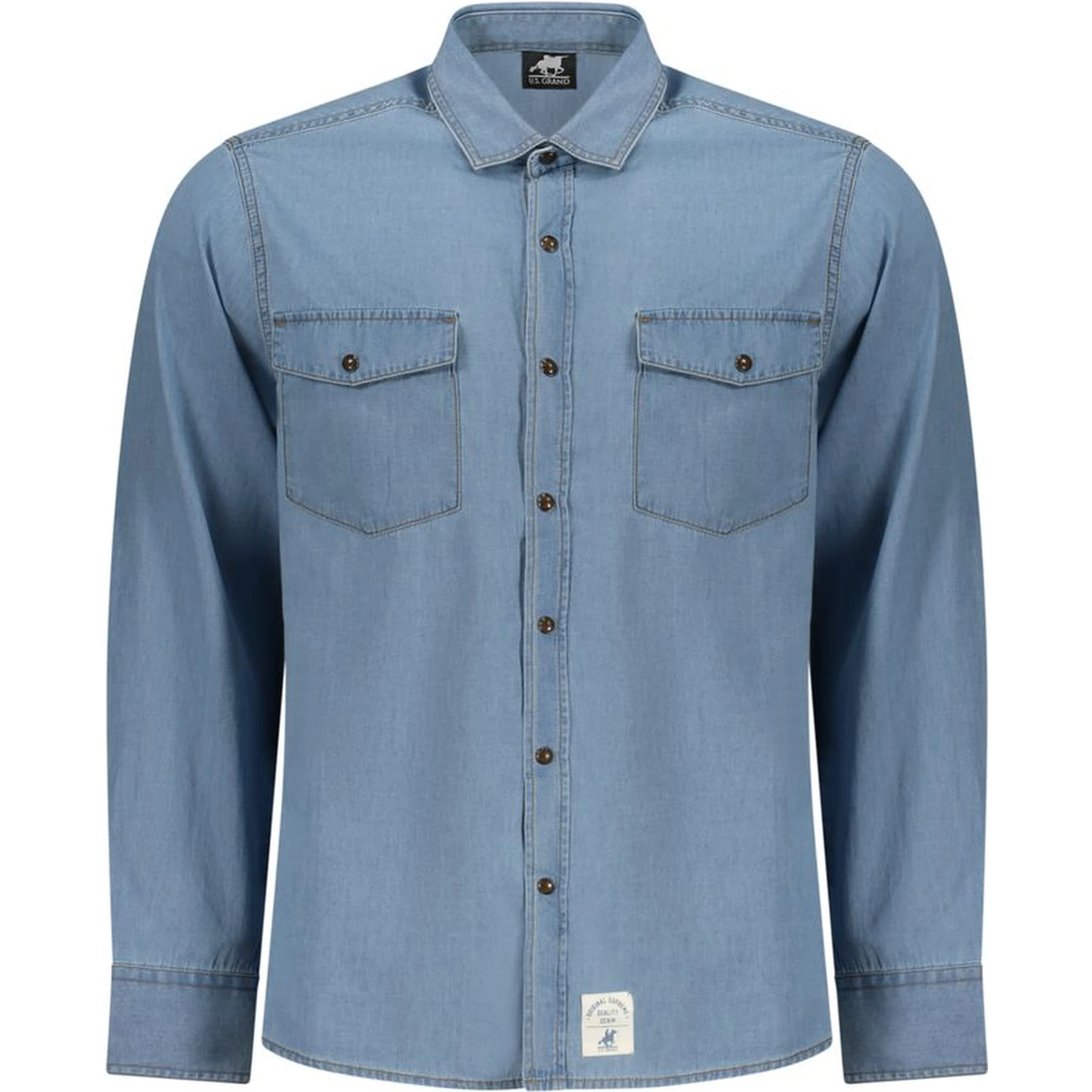 Azzurro Cotton Mens Shirt