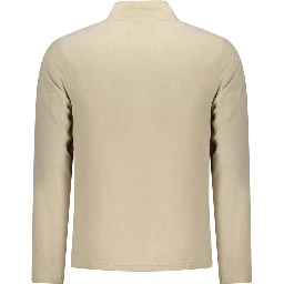 Beige Polyester Mens Sweatshirt
