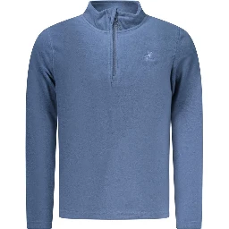Blue Polyester Men Sweatshirt