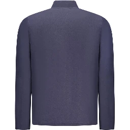 "Blu Polyester Men's Sweatshirt"