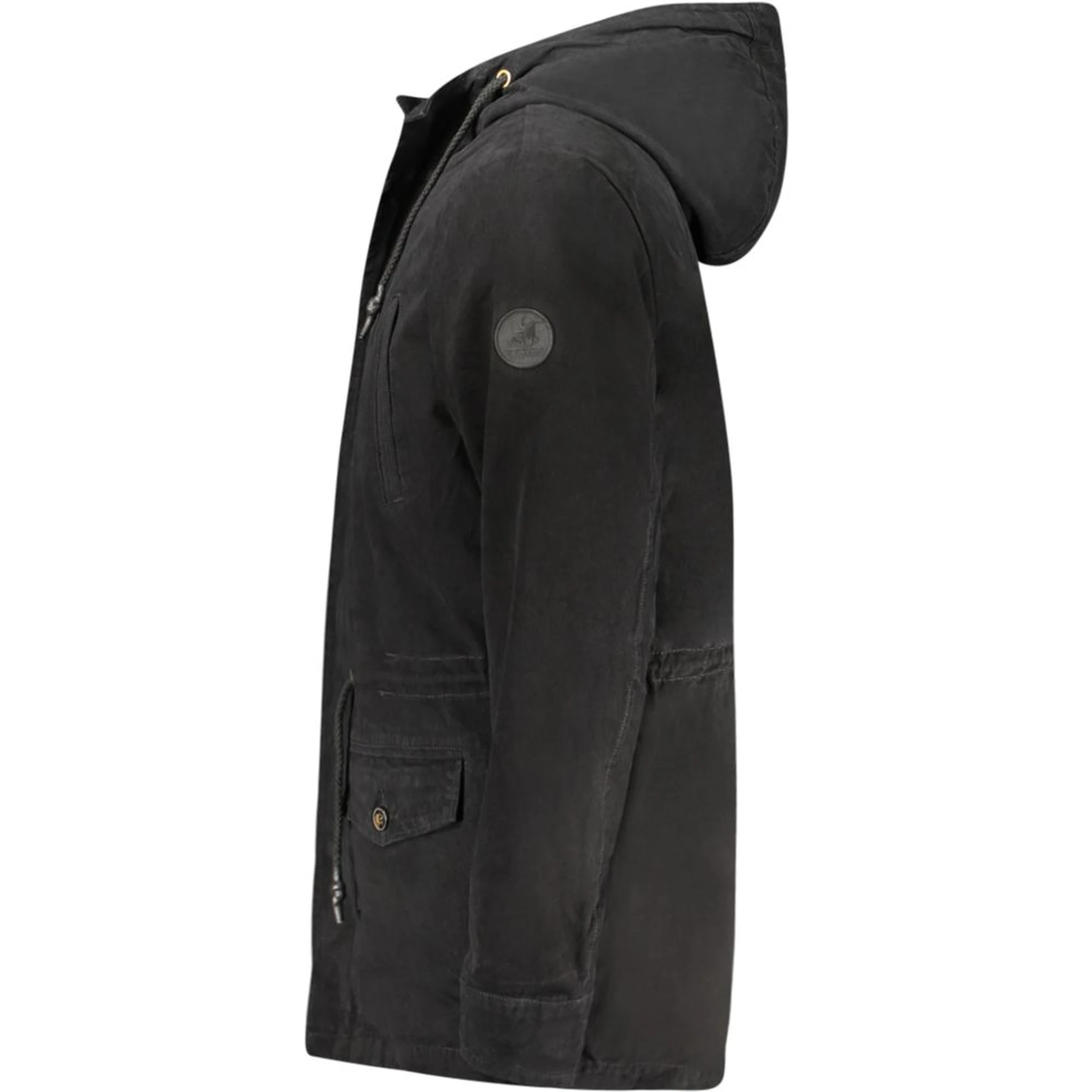 Nero Polyester Men's Parka Jacket