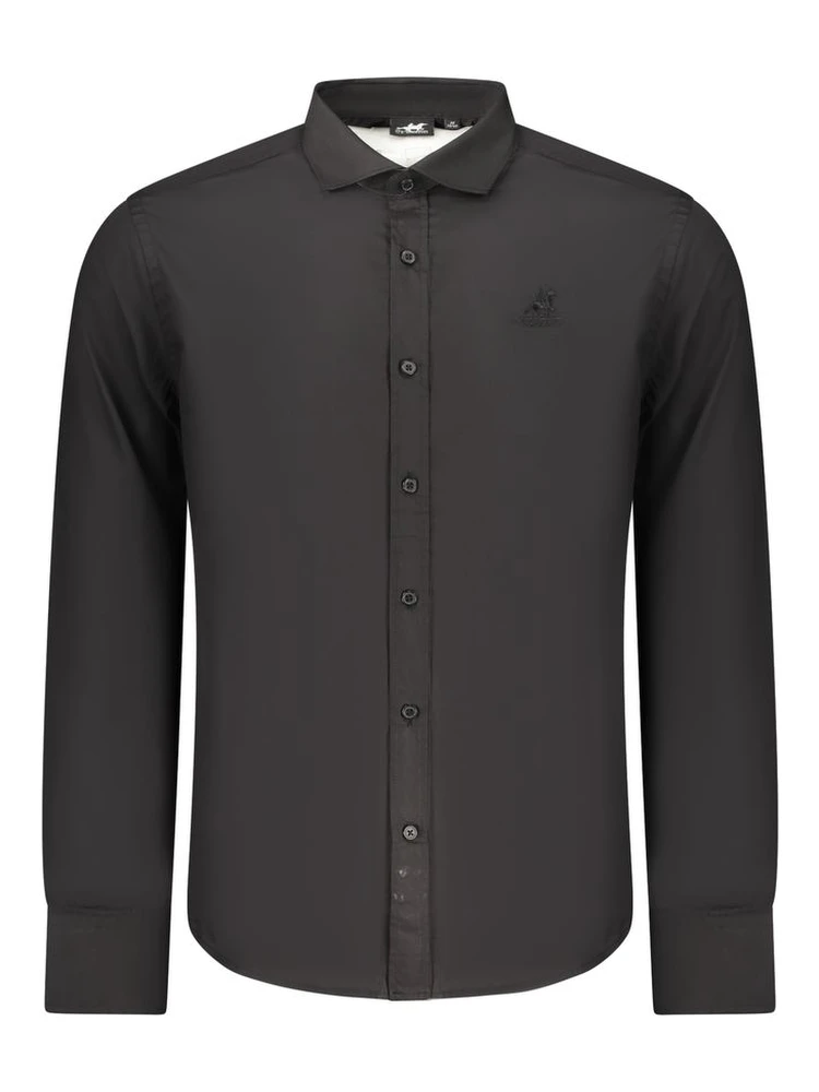 Black Cotton Mens Shirt