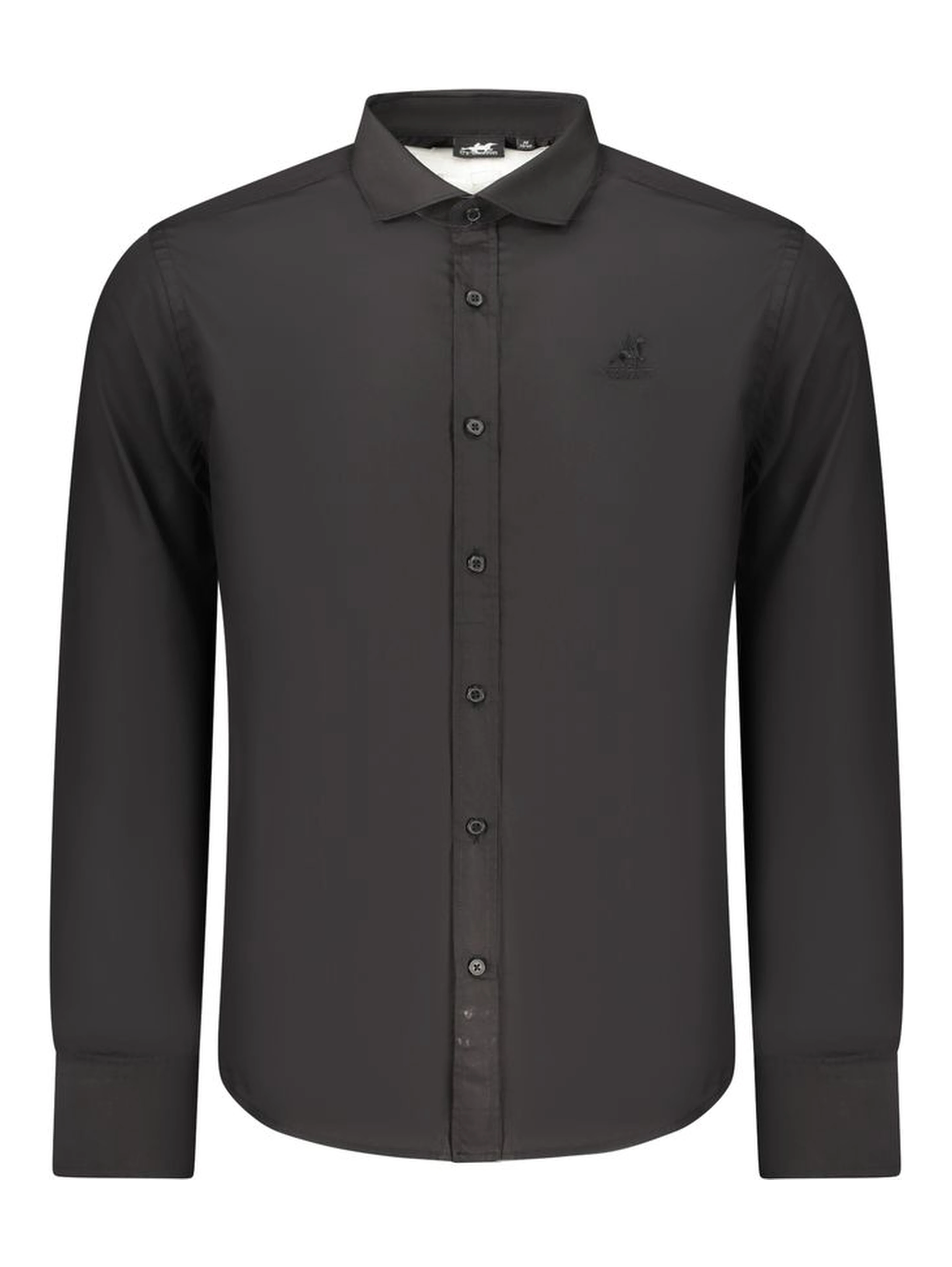 Black Cotton Mens Shirt