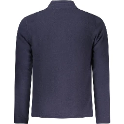Blue Polyester Men Sweatshirt