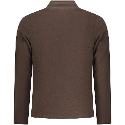 Marrone Polyester Men Sweatshirt