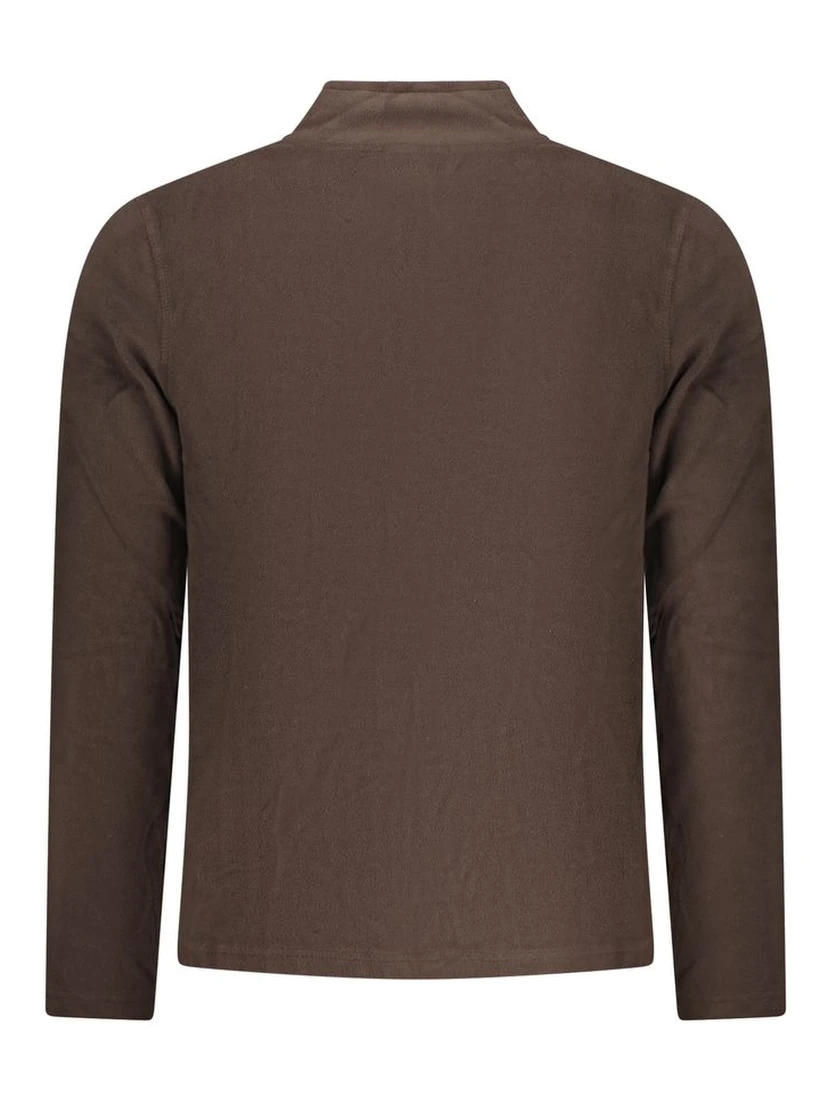 Marrone Polyester Men Sweatshirt