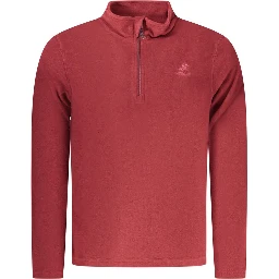 Red Polyester Men Sweatshirt