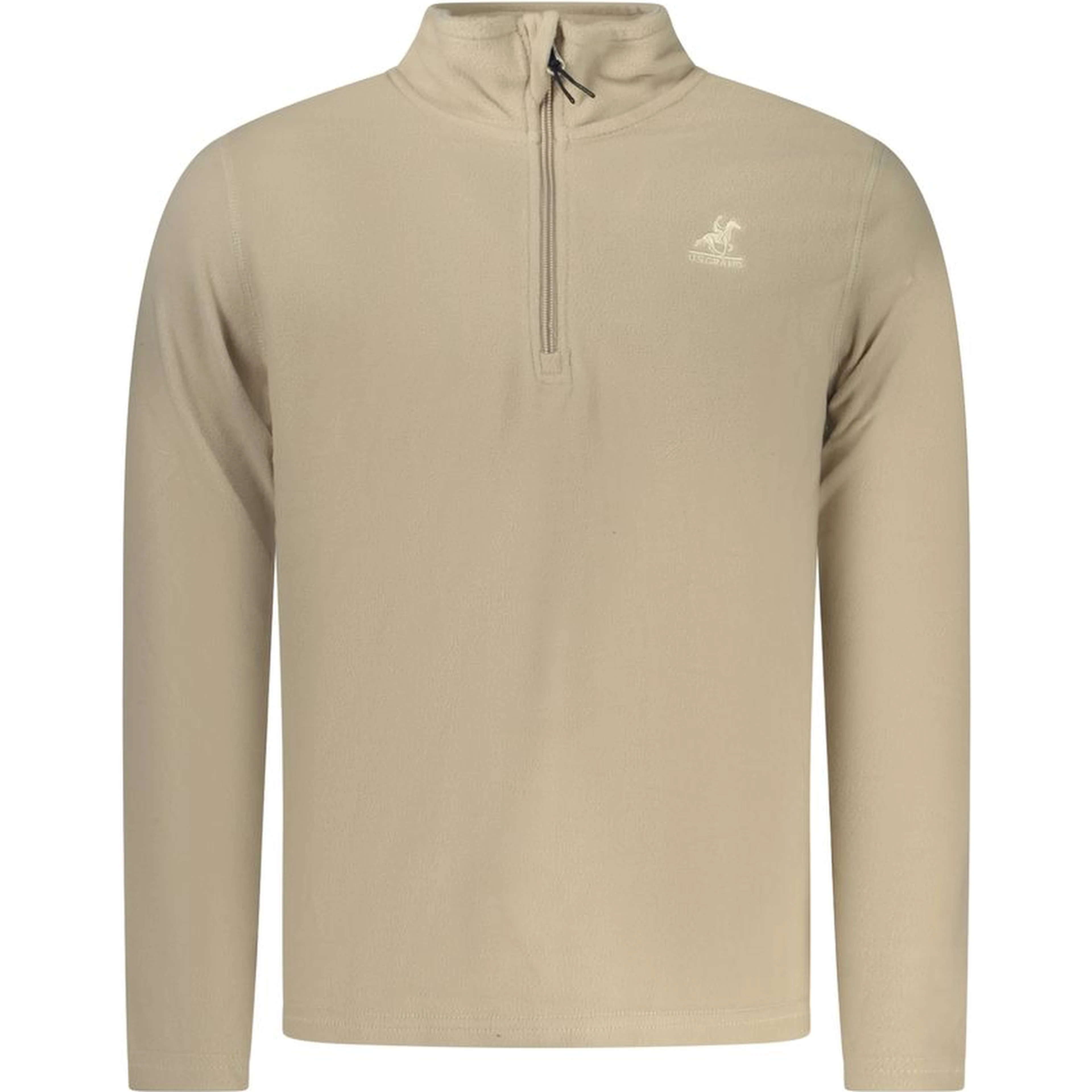Beige Polyester Mens Sweatshirt