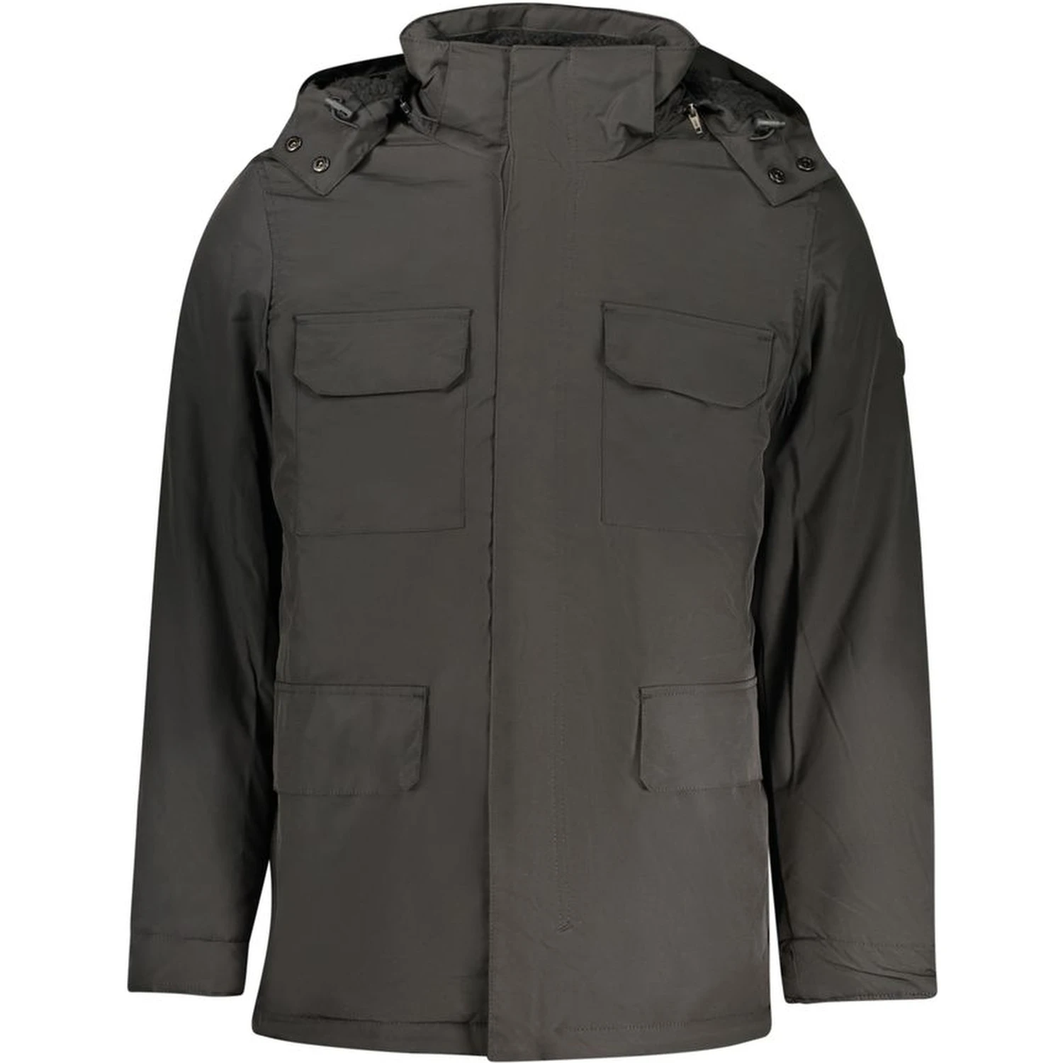 Black Polyester Mens Jacket