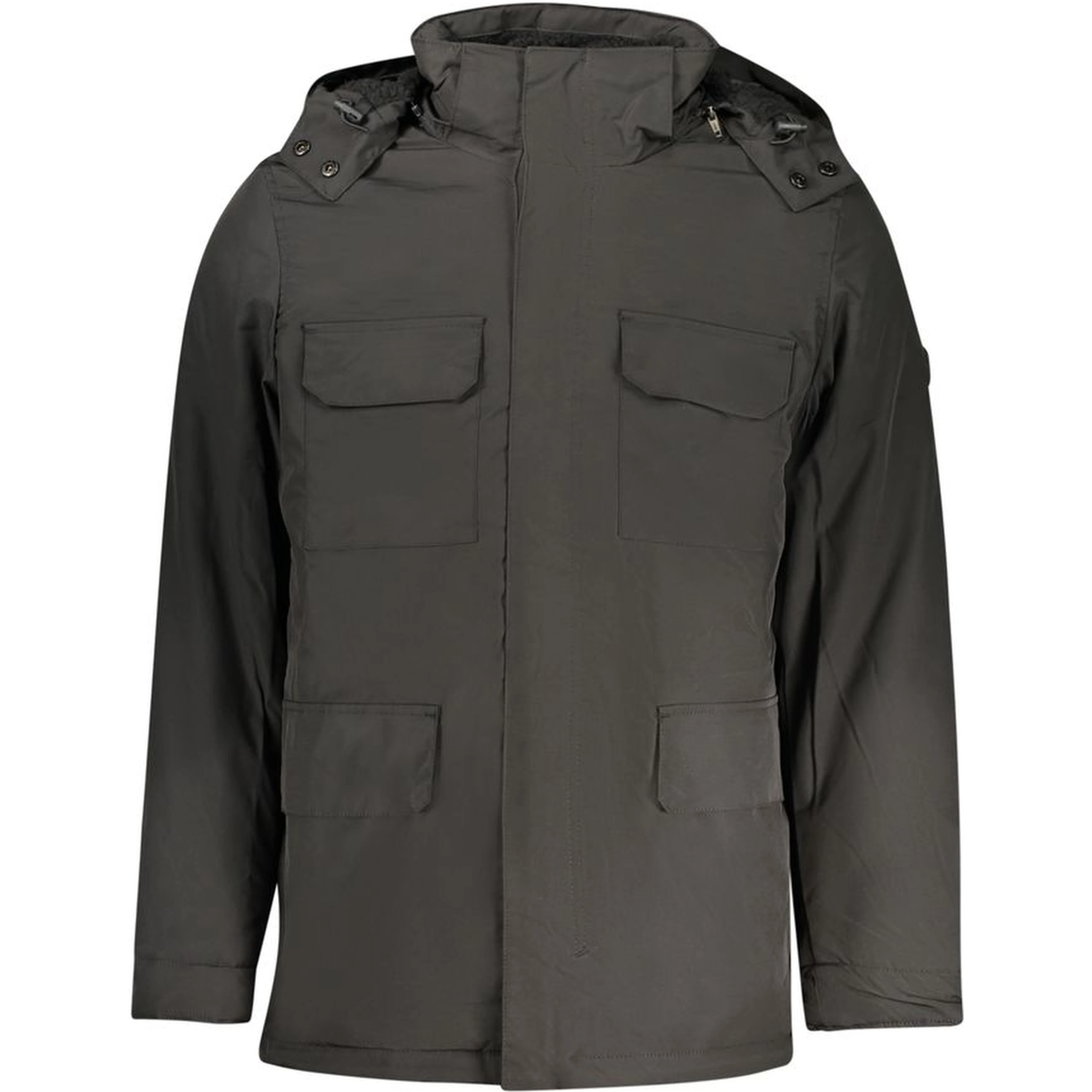 Black Polyester Mens Jacket