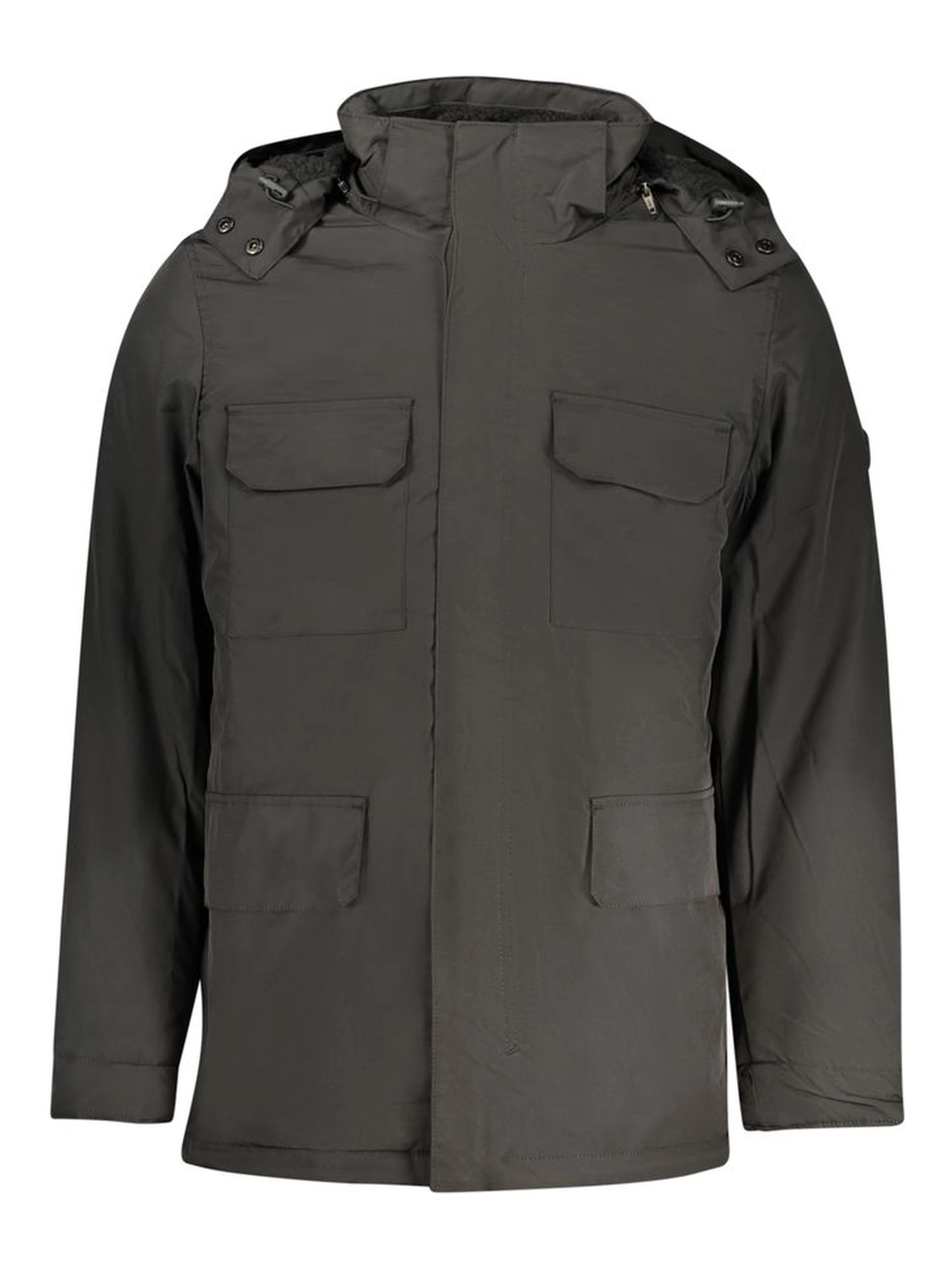 Black Polyester Mens Jacket