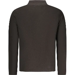 Black Polyester Men's Sweatshirt