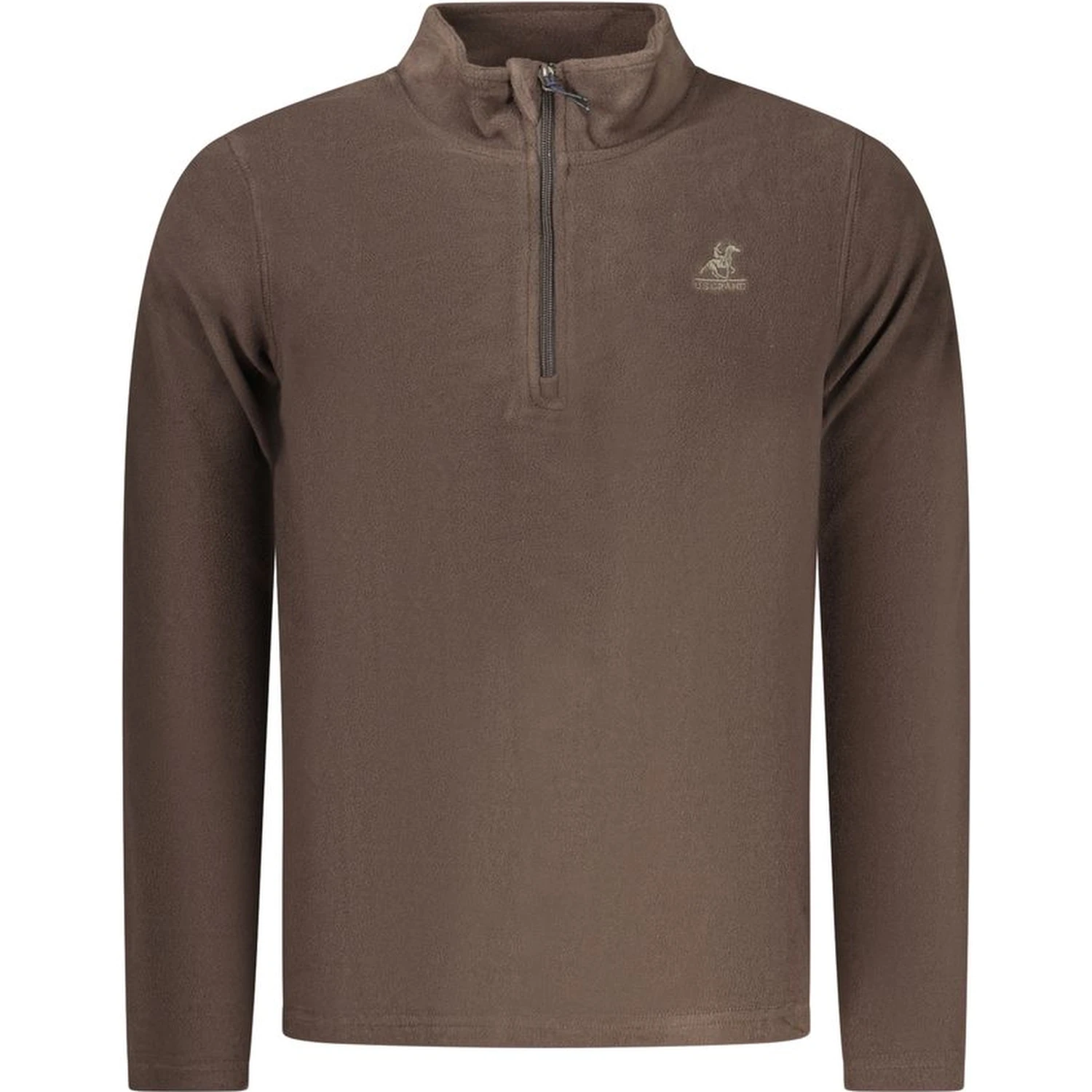 Marrone Polyester Men Sweatshirt