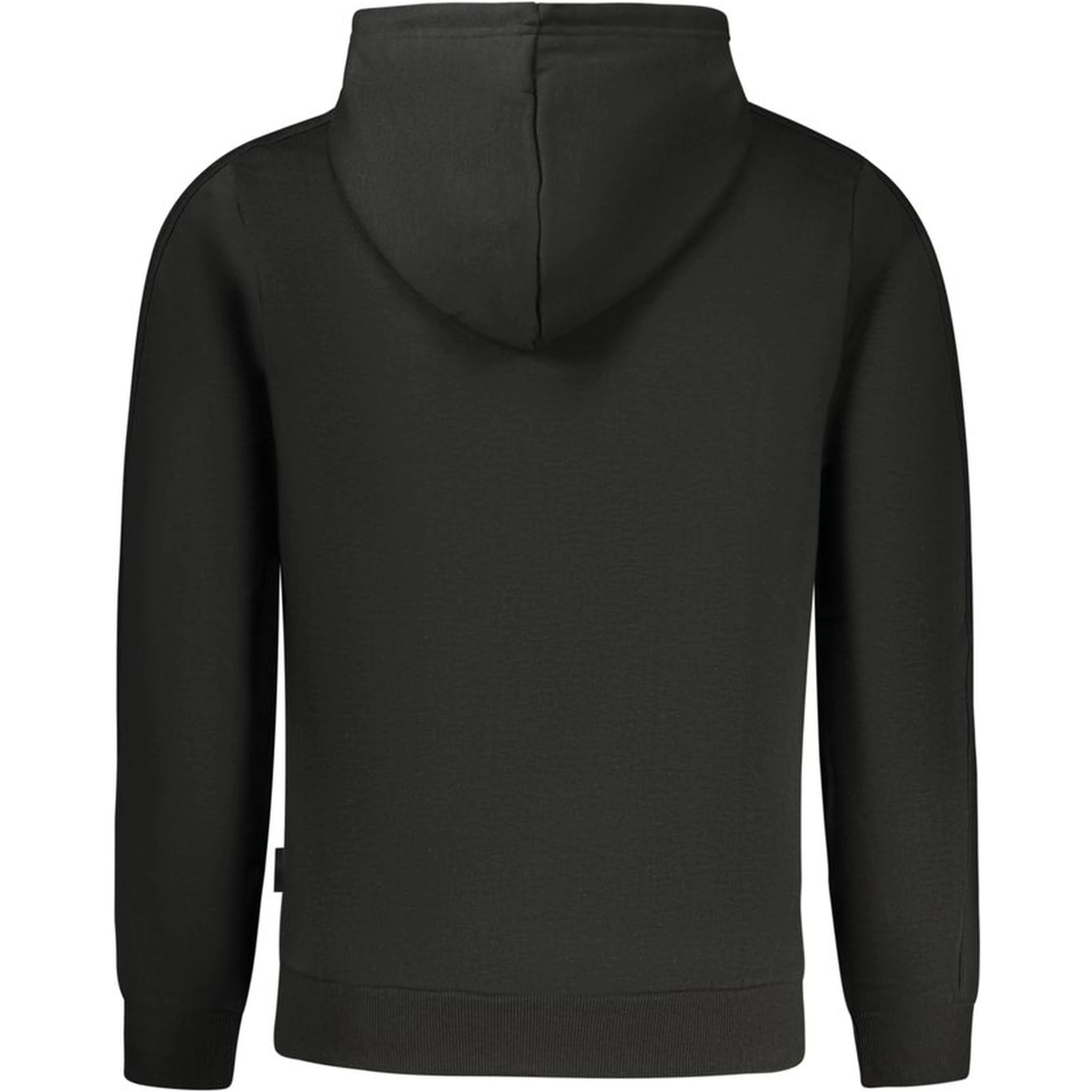 Black Cotton Men Hoodie