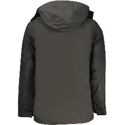 Black Polyester Mens Jacket