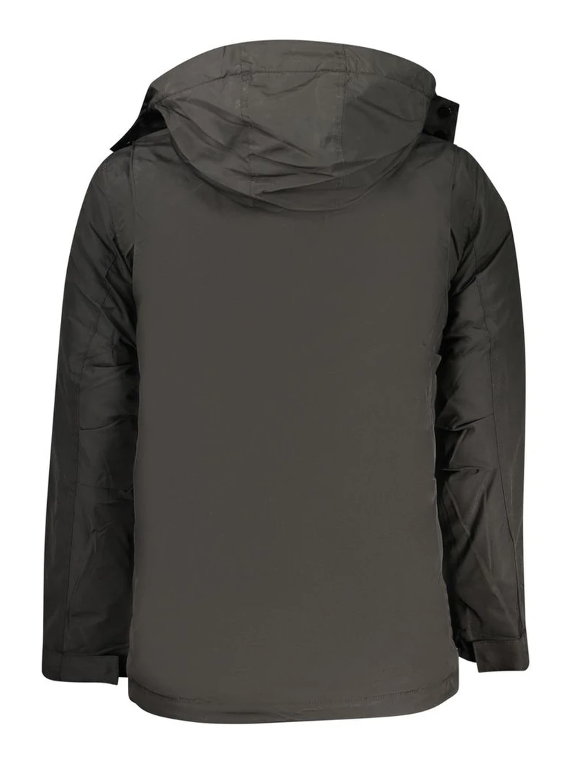 Black Polyester Mens Jacket