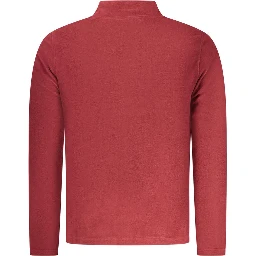 Red Polyester Men Sweatshirt