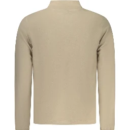 Beige Polyester Mens Sweatshirt