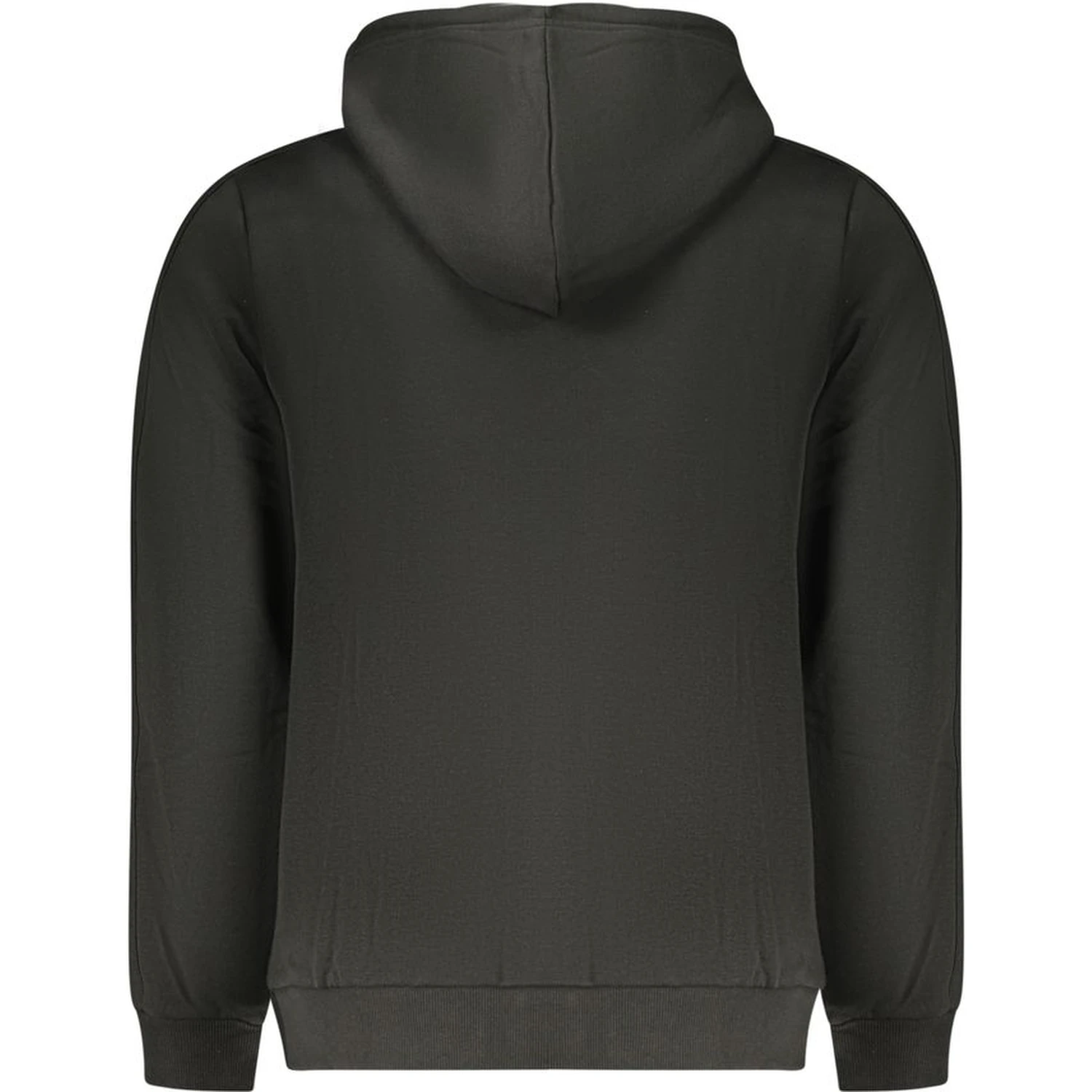 Black Cotton Men Hoodie