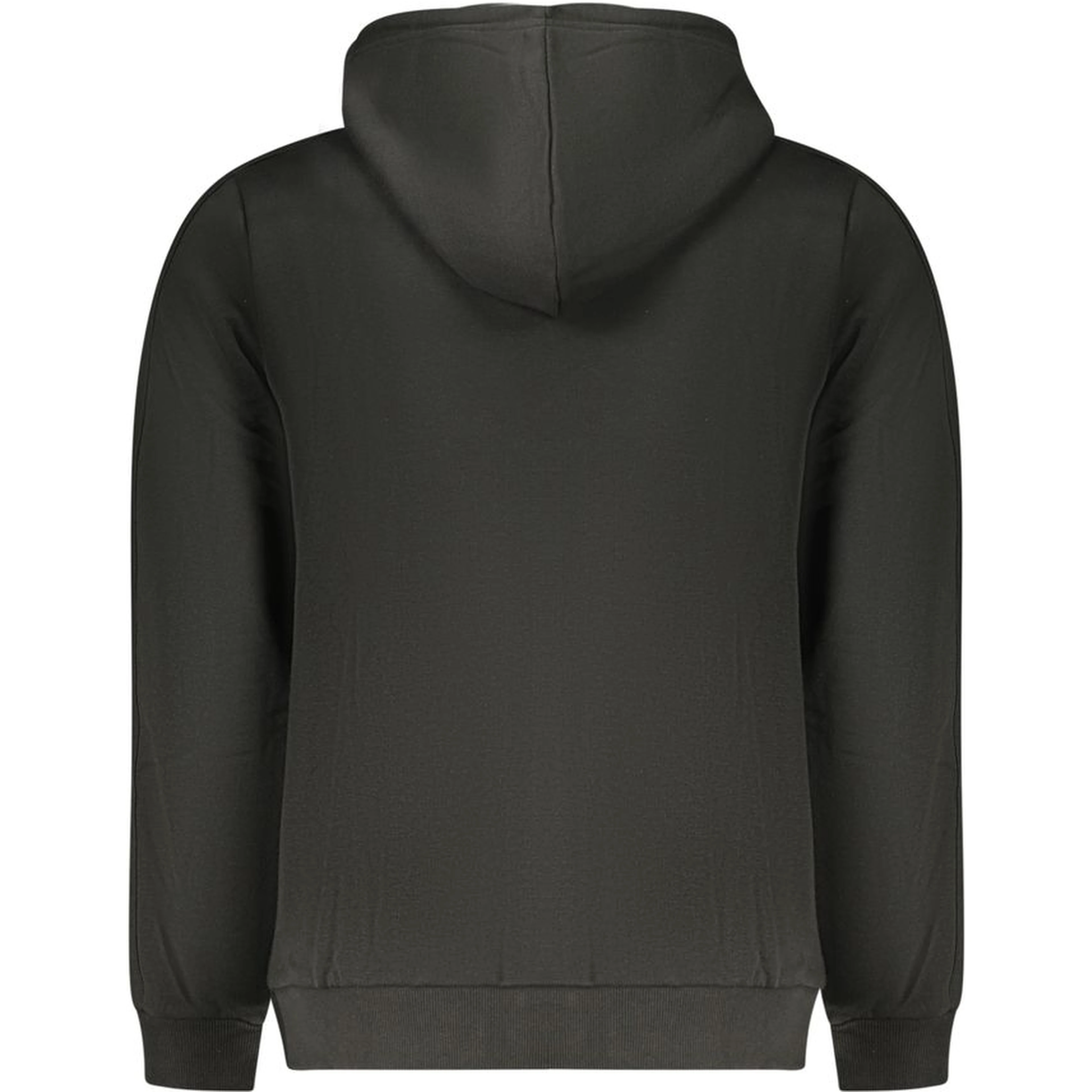 Black Cotton Men Hoodie