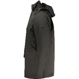 Black Polyester Mens Jacket