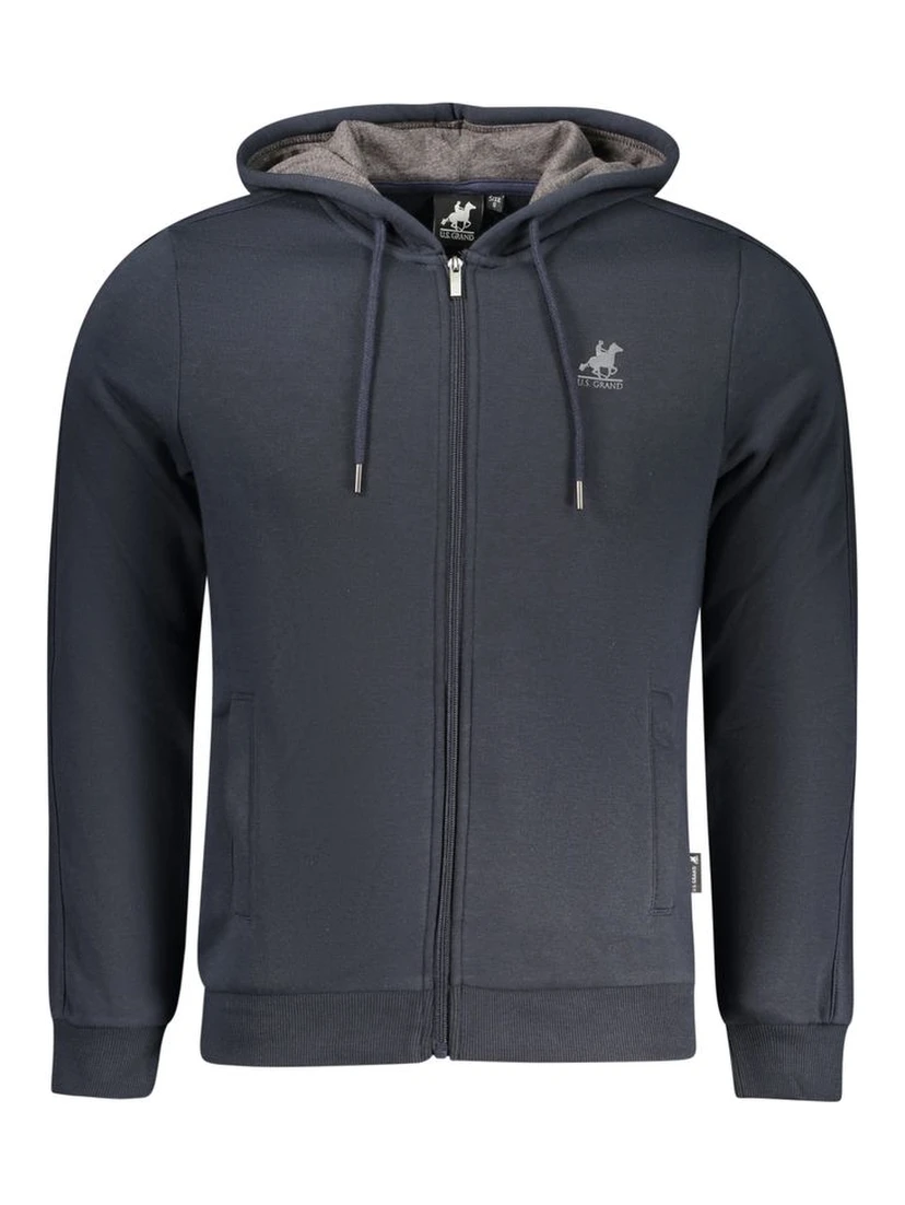 Blue Cotton Men's Hoodie