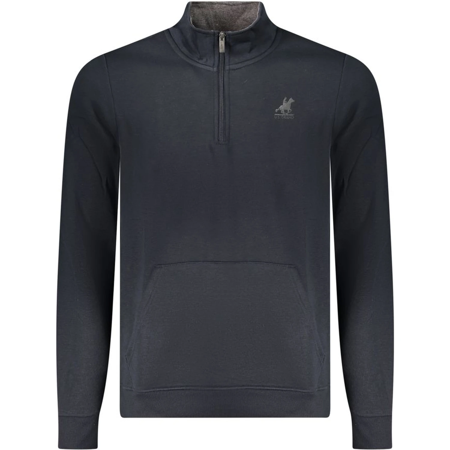 Blue Polyester Men Sweatshirt