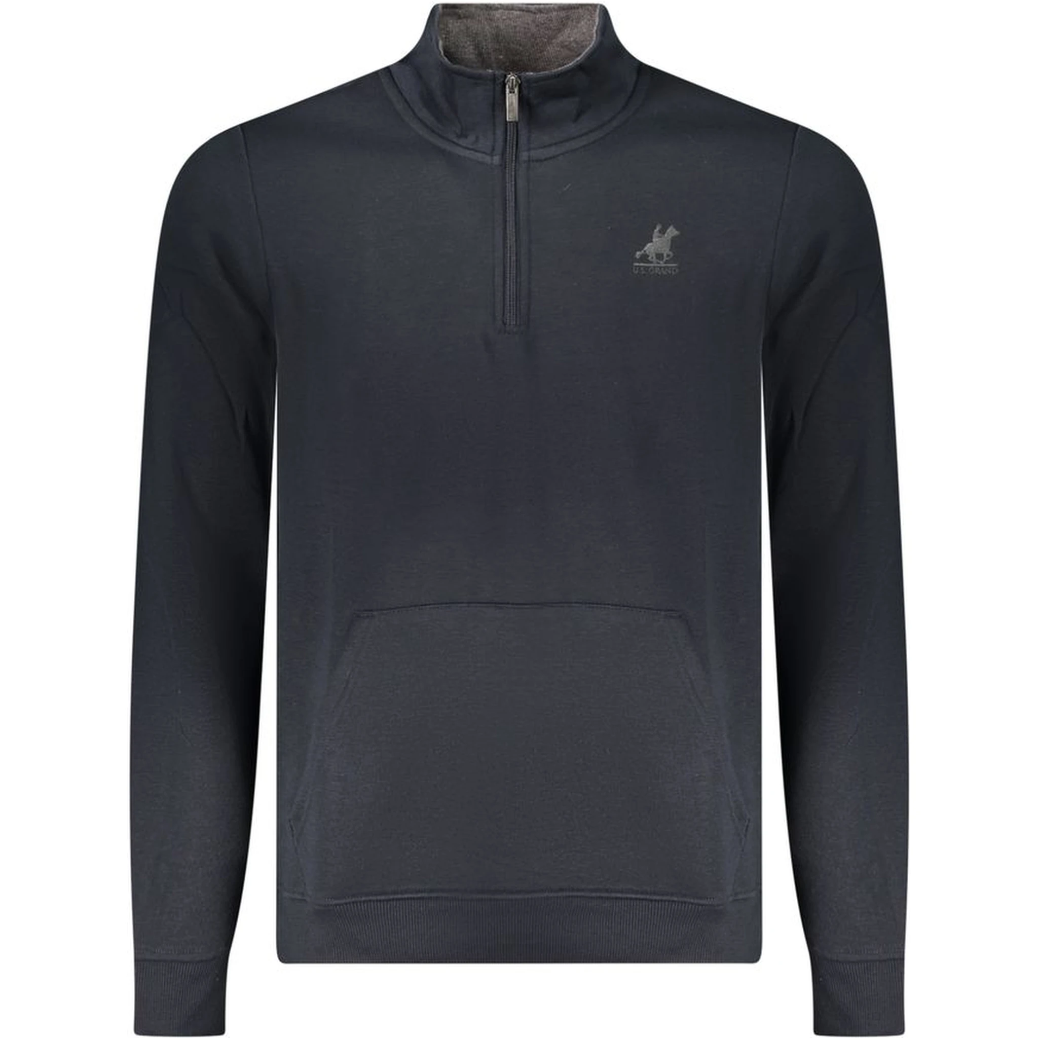 Blue Polyester Men Sweatshirt