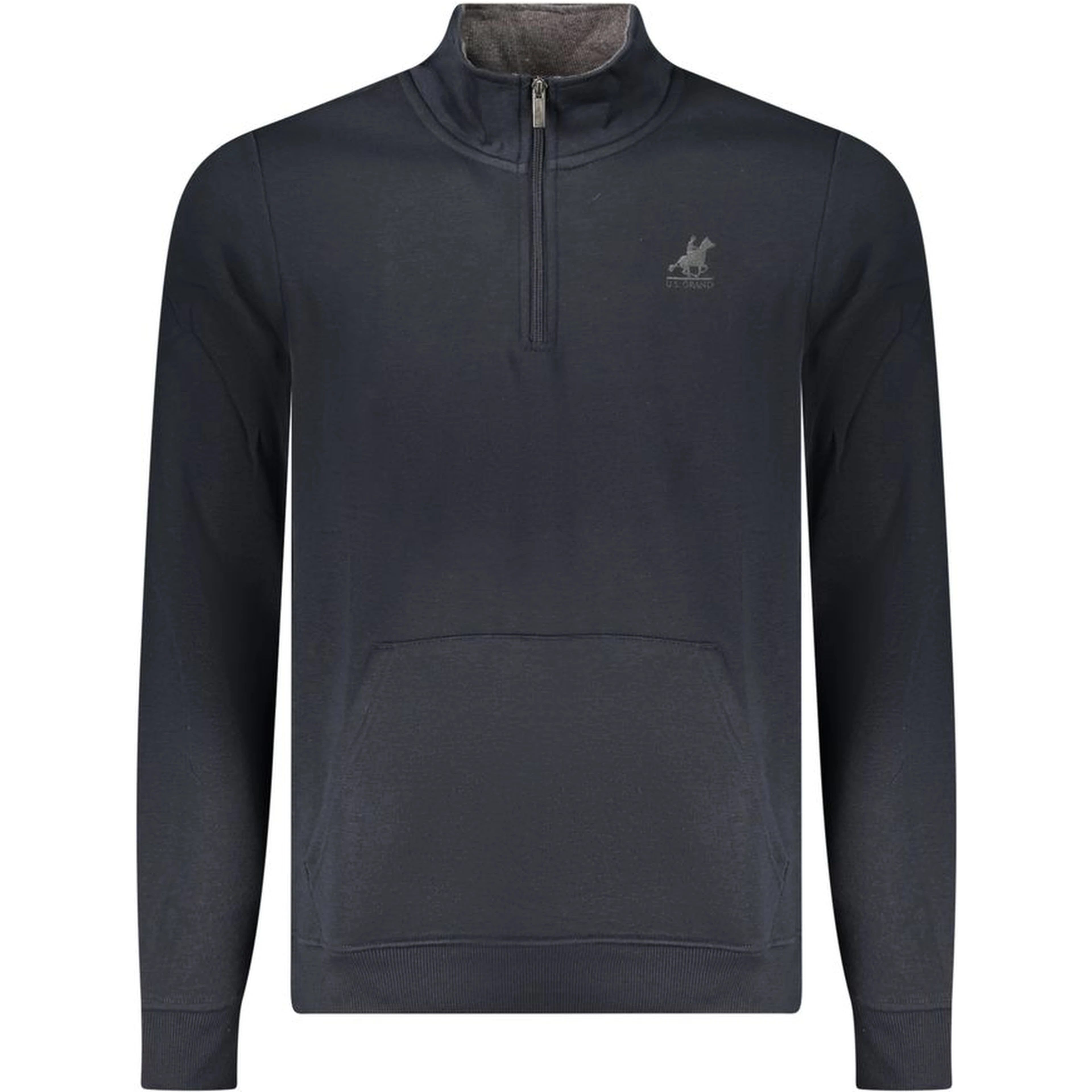 Blue Polyester Men Sweatshirt