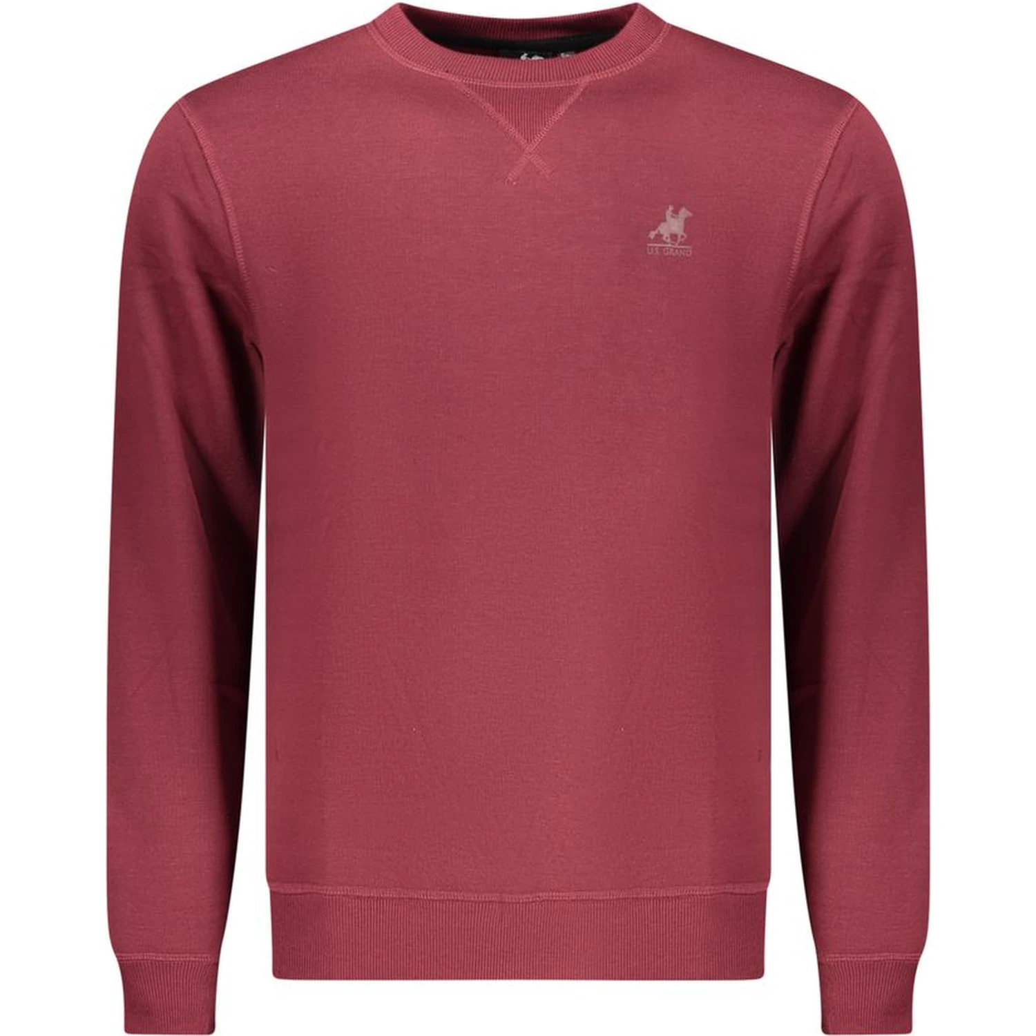 Red Polyester Men Sweatshirt