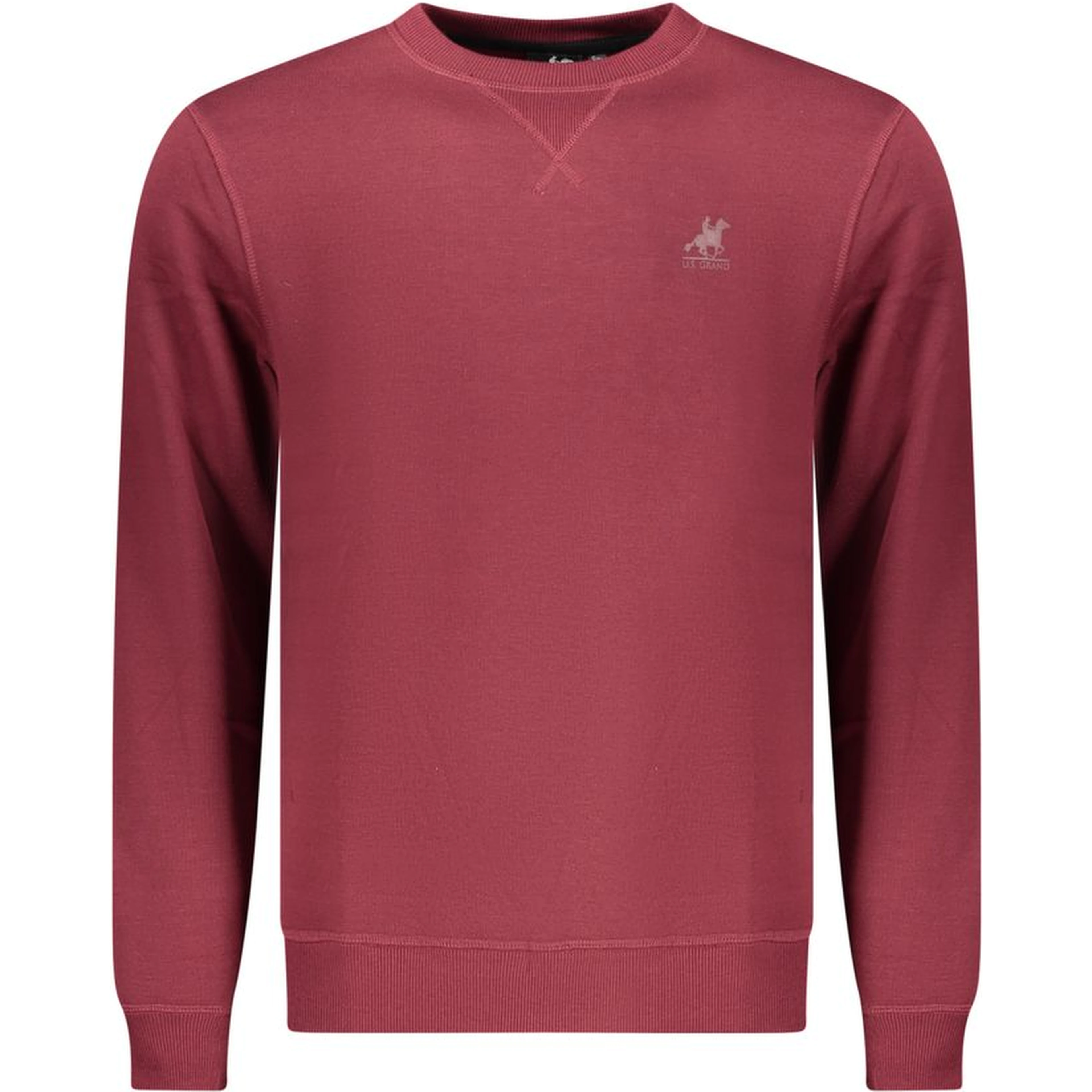 Red Polyester Men Sweatshirt