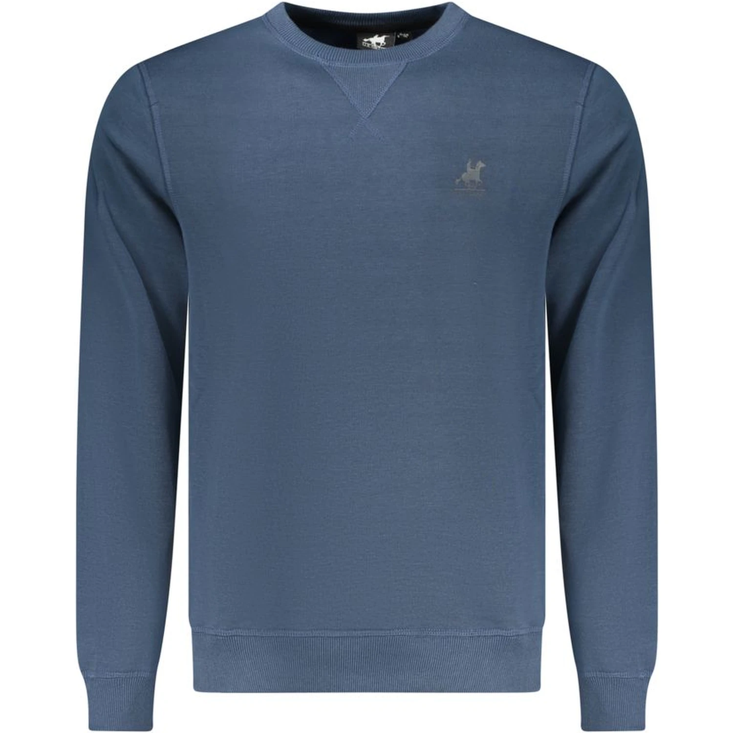 Blue Polyester Men Sweatshirt