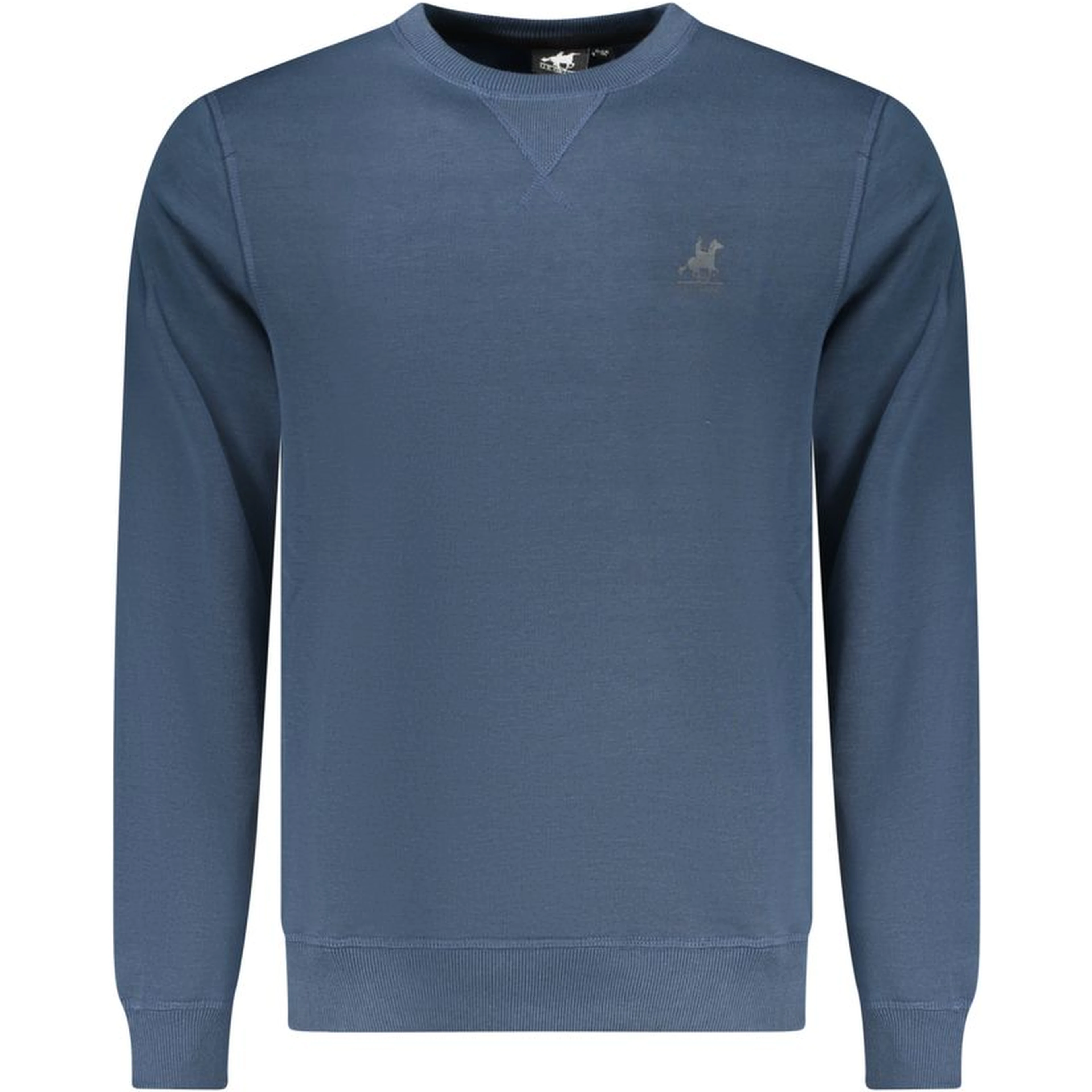 Blue Polyester Men Sweatshirt