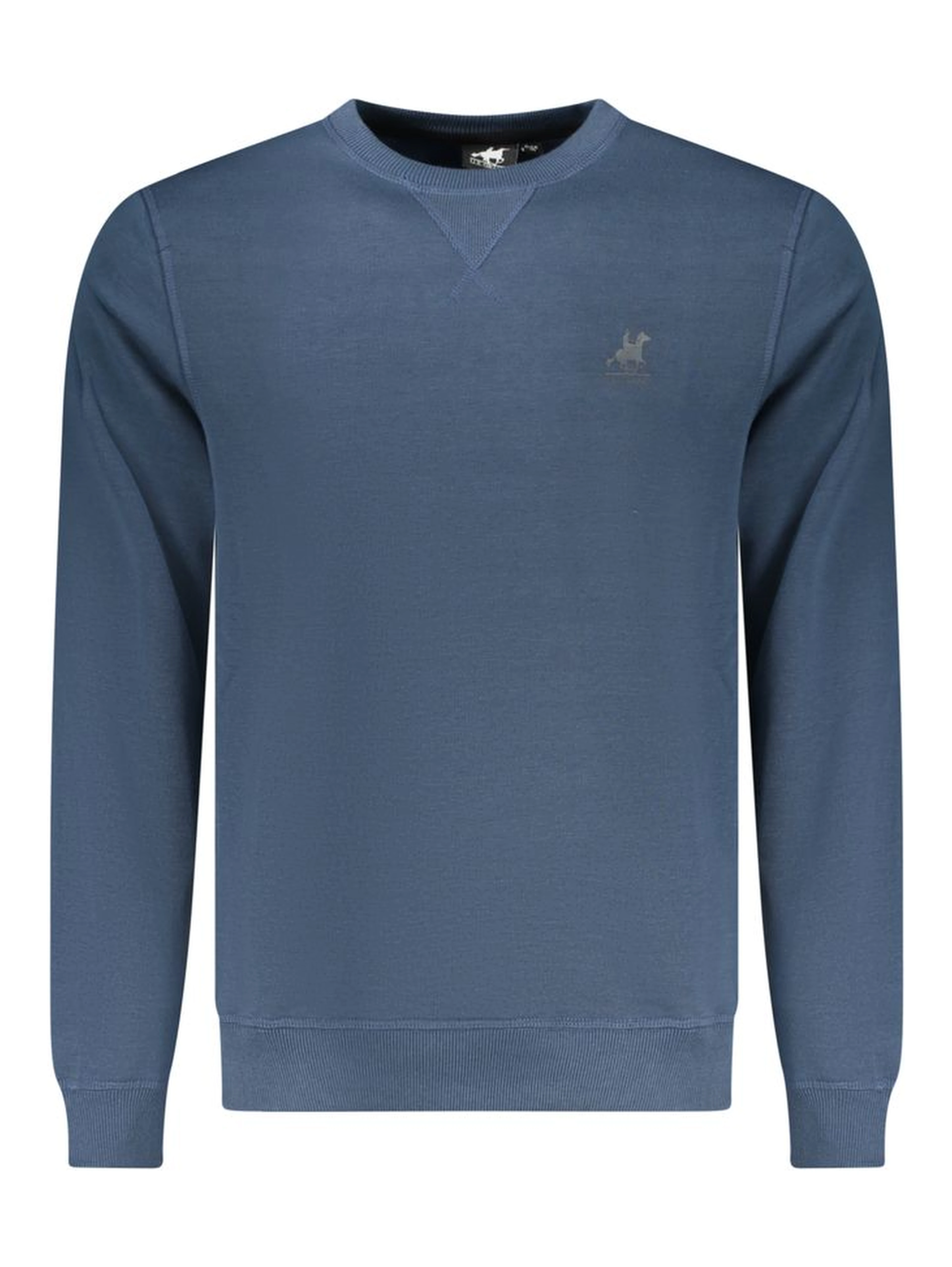 Blue Polyester Men Sweatshirt