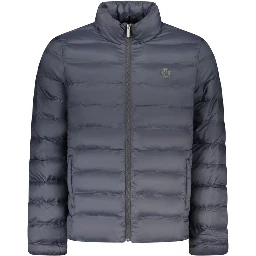 Blue Polyester Mens Jacket