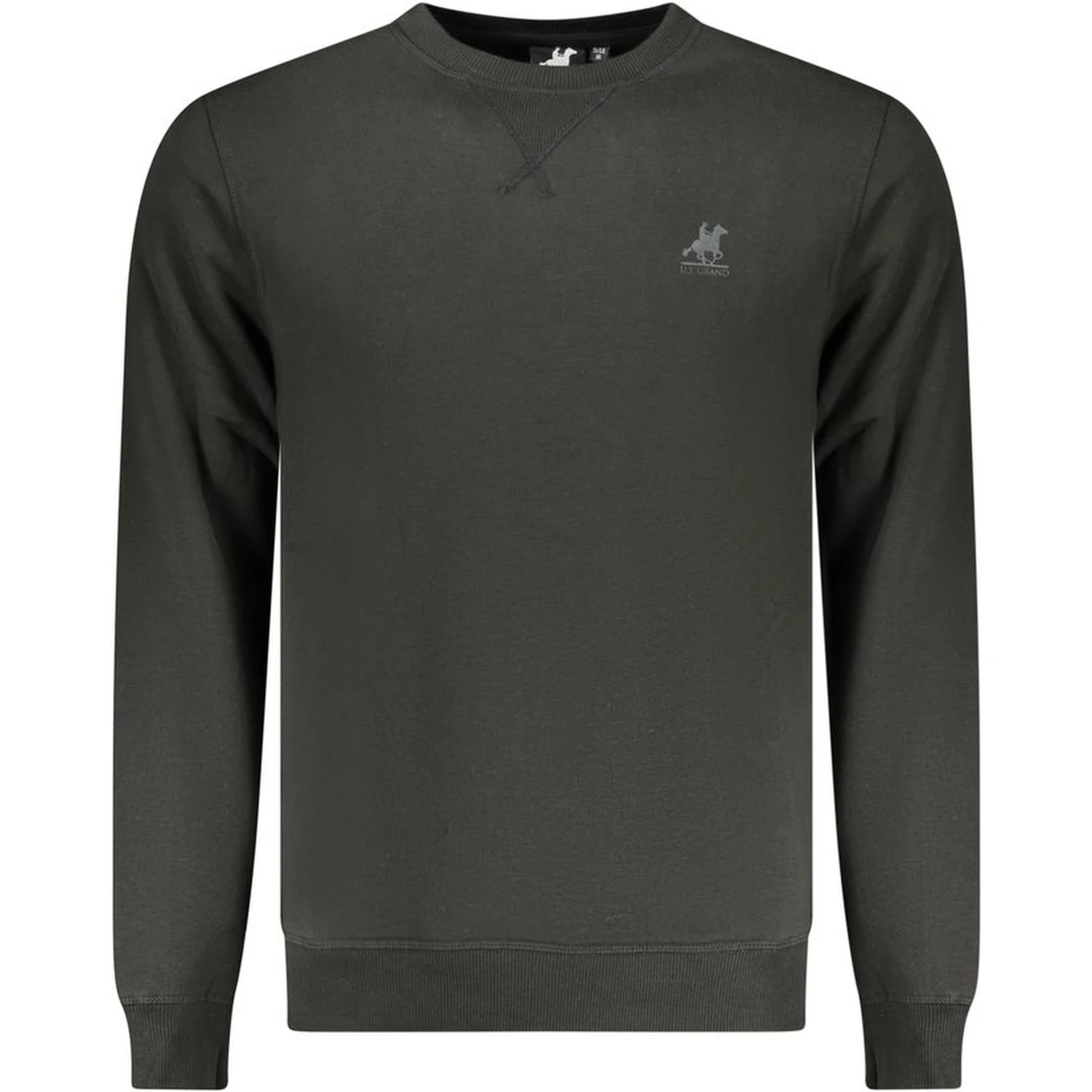 Black Polyester Men Sweatshirt