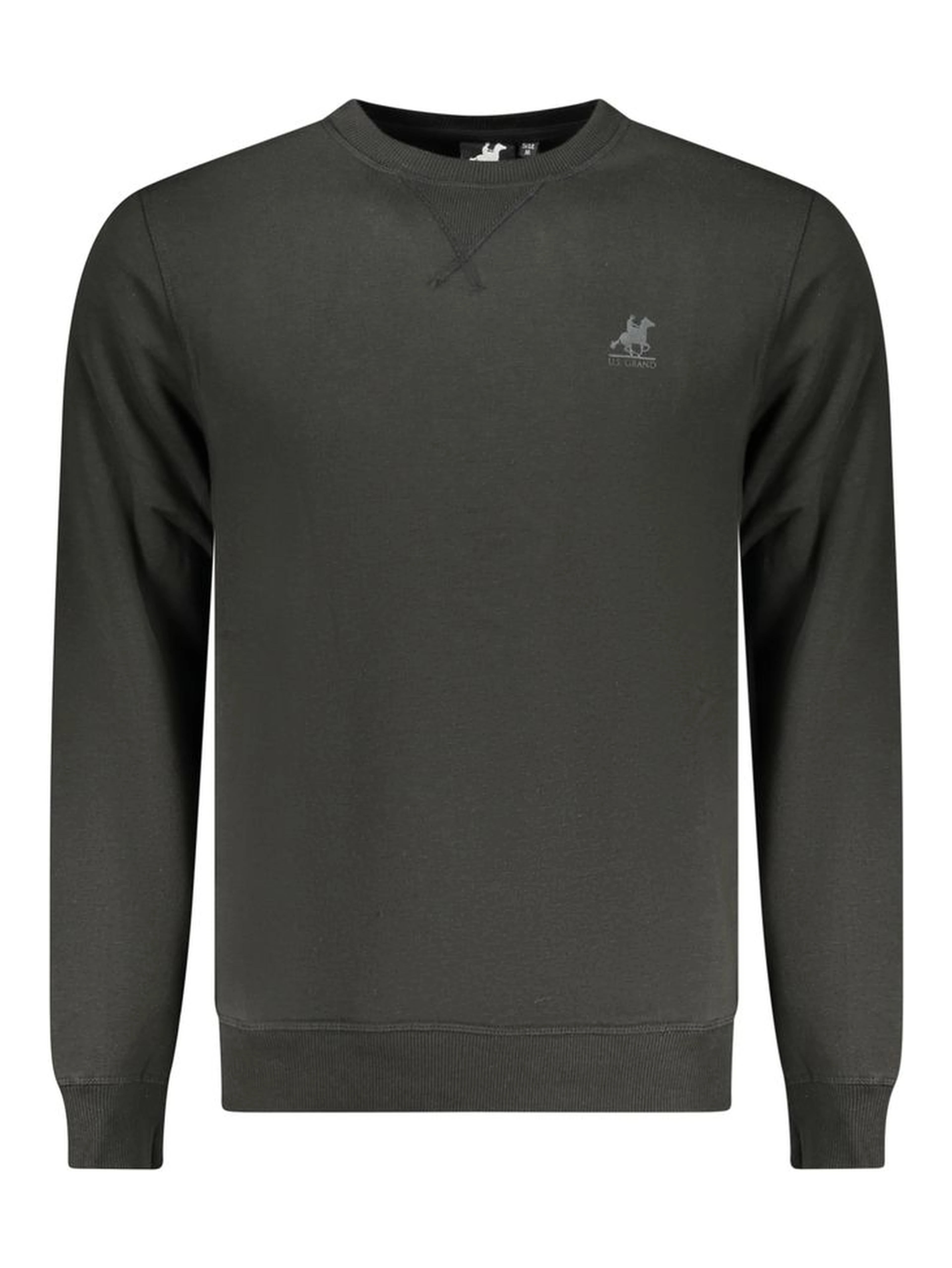 Black Polyester Men Sweatshirt