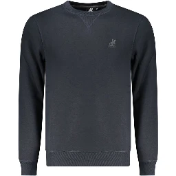 Blue Polyester Men Sweatshirt