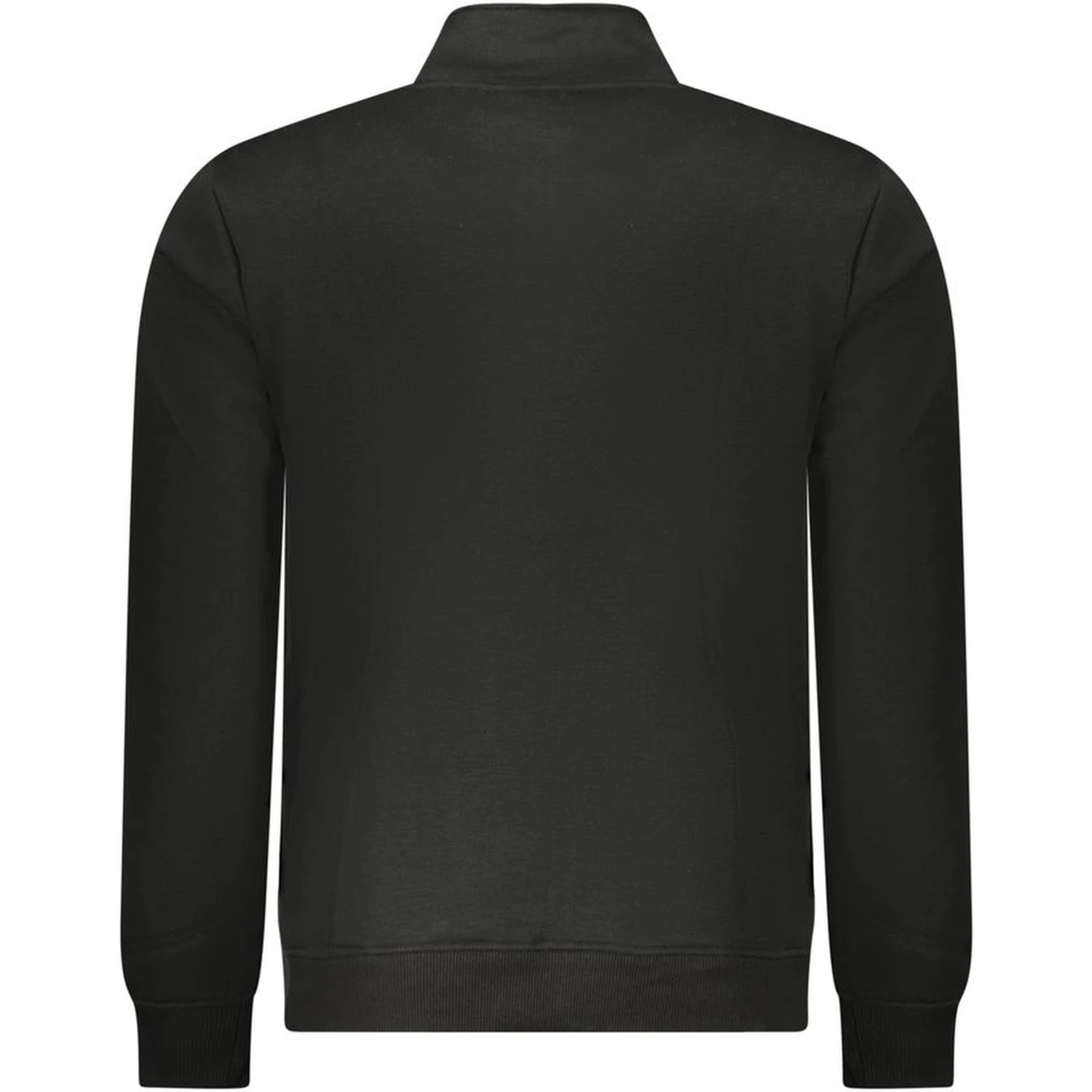 Black Polyester Men Sweatshirt