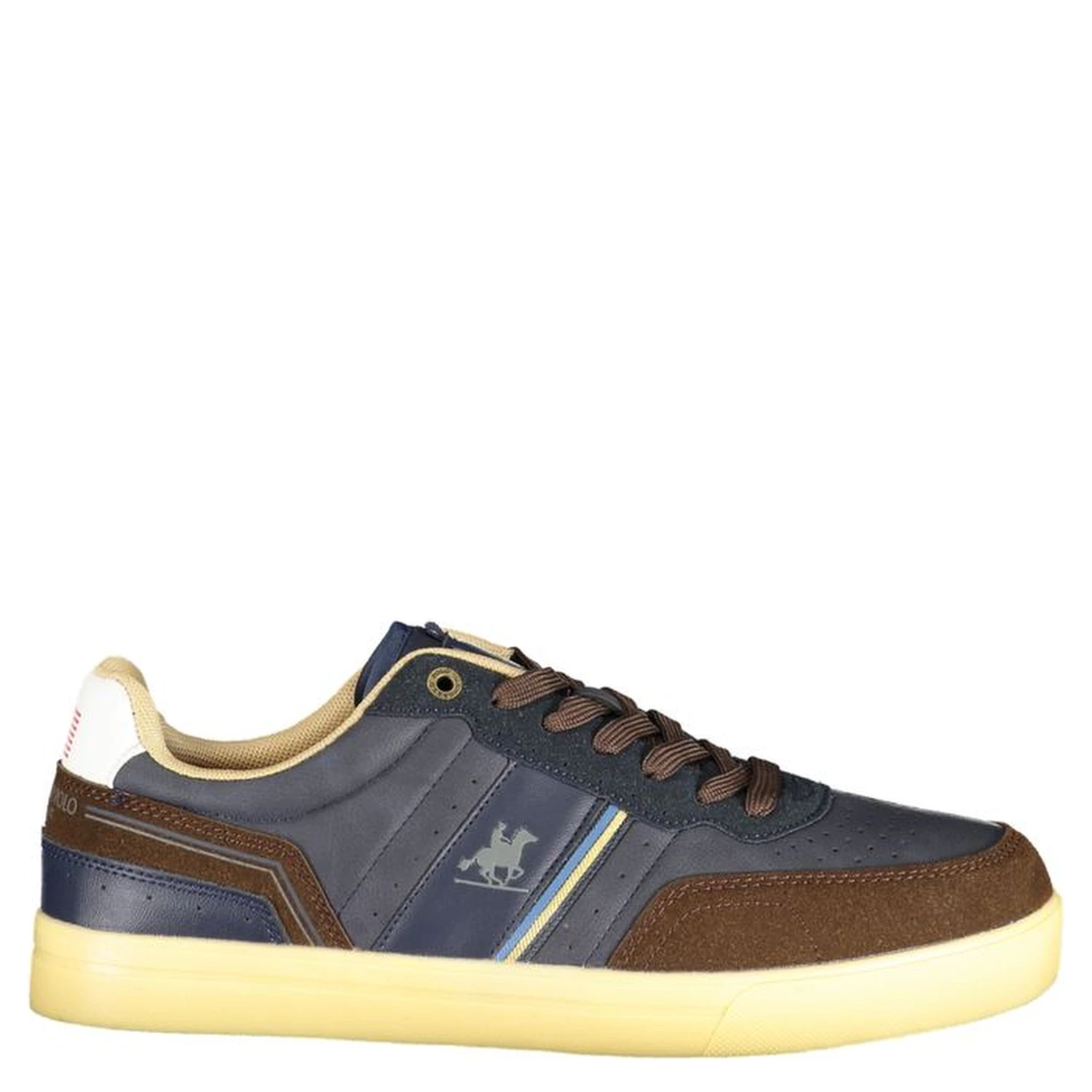 Blue Polyurethane Men Sneaker